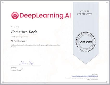 Coursera Certificate — AI for Everyone